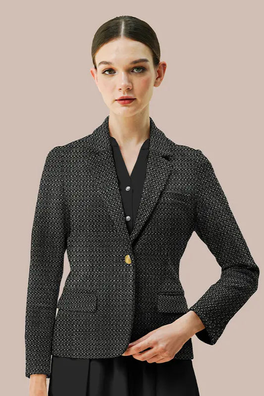 Lame Jacquard:  Tailored Jacket