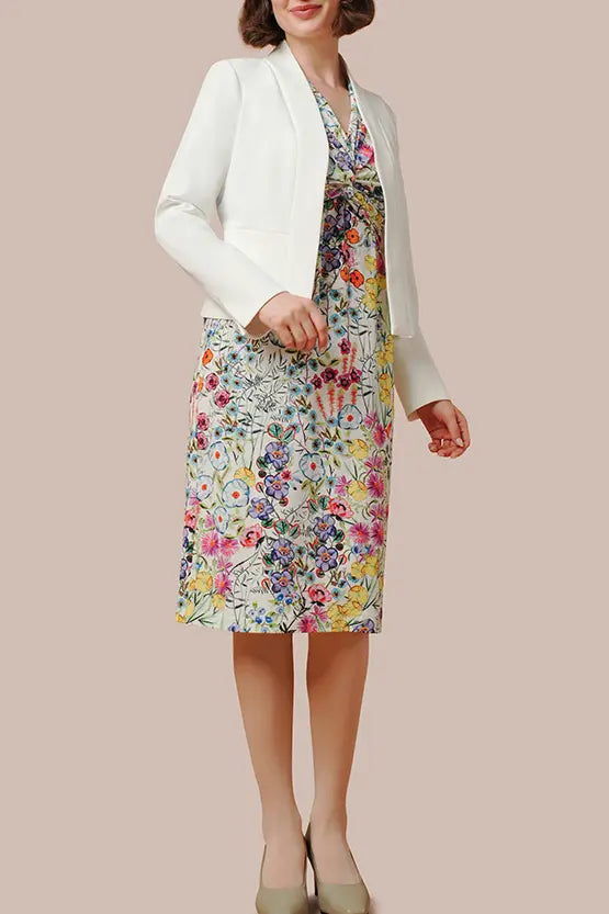 【ストレッチジャージー】ひざ下丈ツイストワンピース