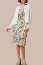 【ストレッチジャージー】ひざ下丈ツイストワンピース