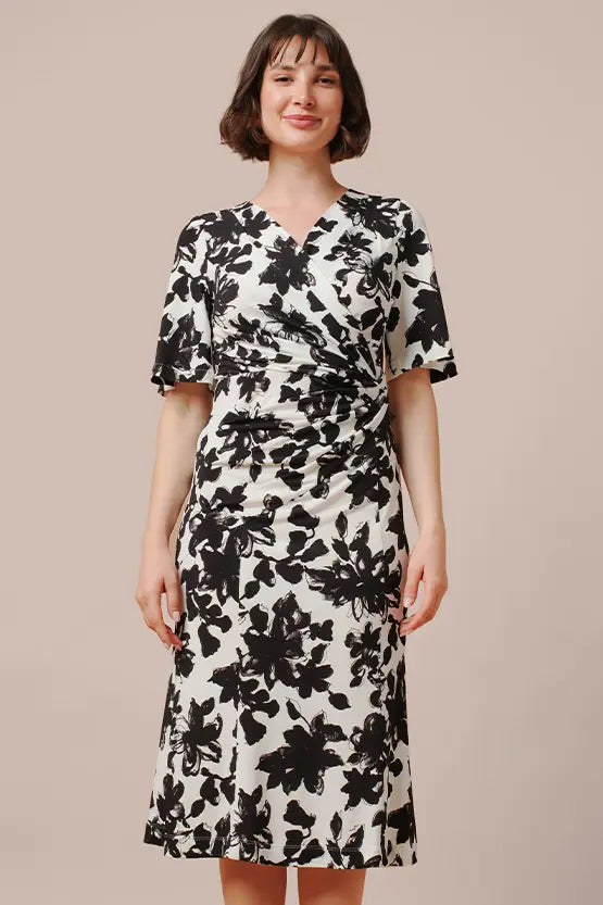 【ストレッチジャージー】ギャザーワンピース