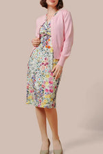 【ストレッチジャージー】ひざ下丈ツイストワンピース