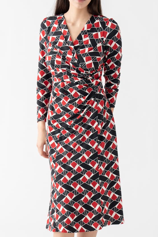 【4way】レッドキツネ ギャザーワンピース