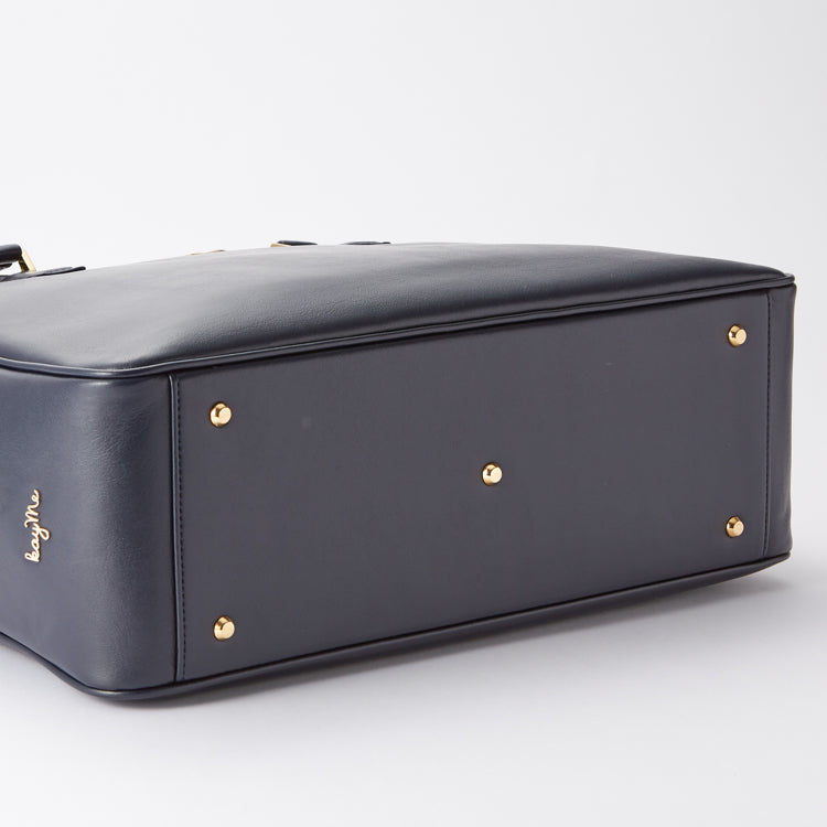 Navy Vegan Leather Airy Tote