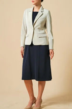 Smart Stretch:Dark Navy A-Line Dress