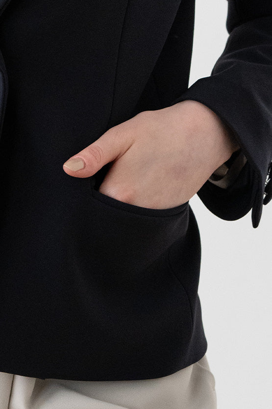 Black Stretch Blazer Jacket