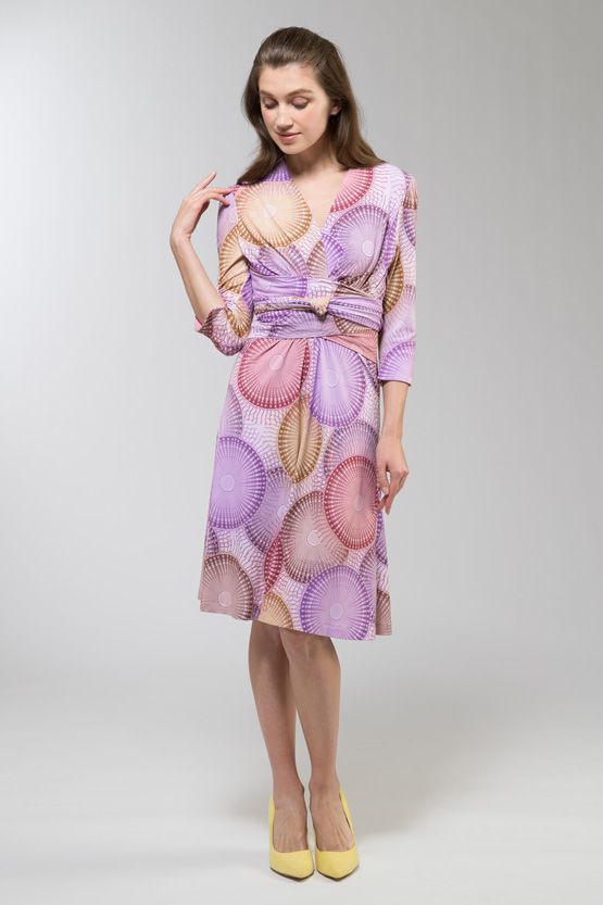 【和柄】 Wagasa Pink 衿なしカシュクールワンピース