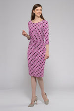Candy Pink Karo Double Twist Dress