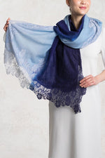 Powder Blue Lace Gradation Scarf