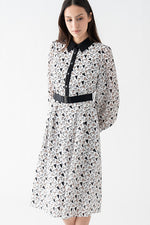 Stretch Chiffon: Stretch Chiffon Gold Heart Shirt Dress