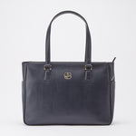 Navy Vegan Leather Airy Tote