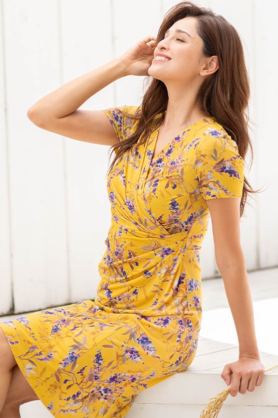 Gold Harvest Gather Dress