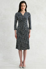 Navy Pluie Gather Dress