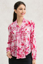 Pink Aroma Bowtie Blouse