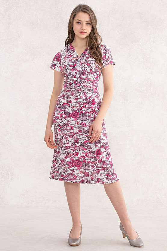 Peony Ryukyu-bingata Gather Dress