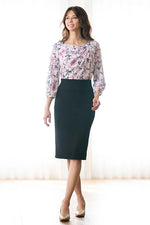 Pink Lavender x Black Décolleté Tuck Dress