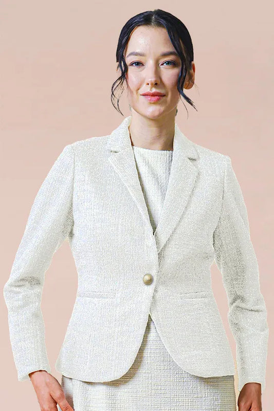 Stretch Lame Tweed:  Tailored Jacket