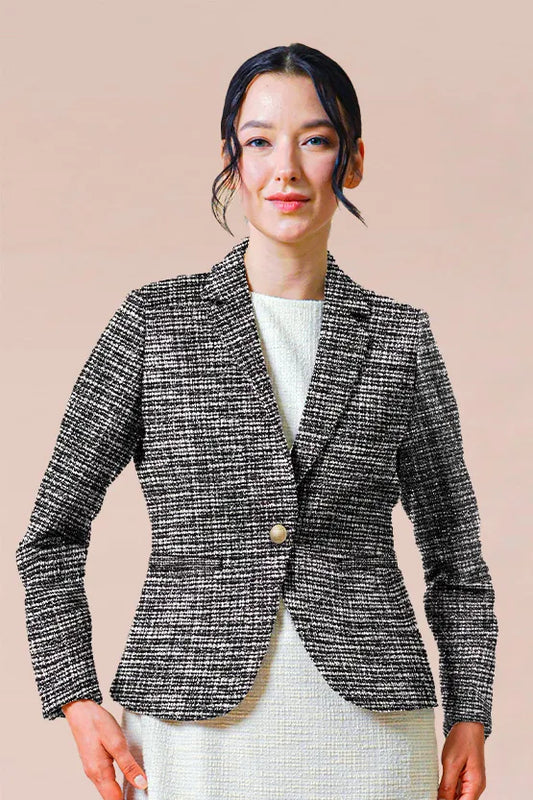 Stretch Lame Tweed:  Tailored Jacket