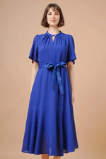 【ストレッチシフォン】ロングマーメイドワンピース