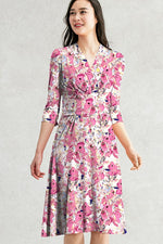 Pink Comet Midi Cache-coeur Dress