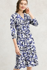 Blue Goldfish Midi Marilyn Dress