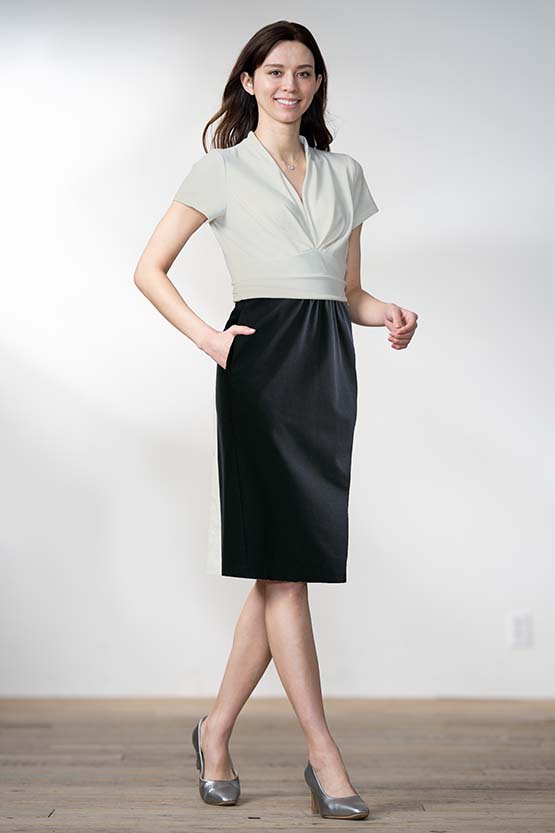 Cotton-Blend: Shell-Print Short-Sleeved Dress