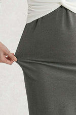 Cotton Blend: Twisted Short Sleeve Dress