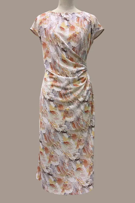 【ストレッチポンチ】Womanhood(包容) サッシュ付きTドレス
