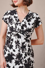 【ストレッチジャージー】ひざ下丈ツイストワンピース