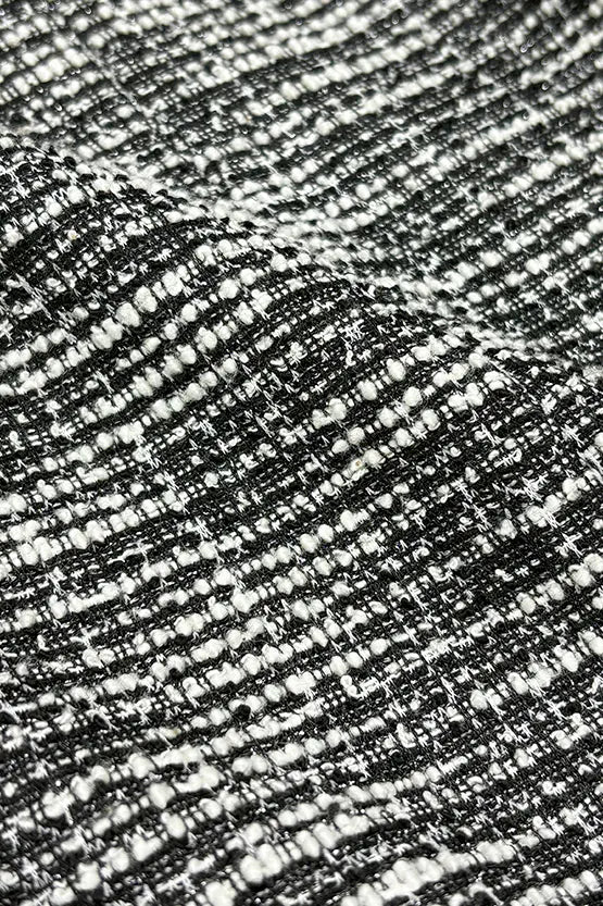 【ラメツイード】ノーカラーショート丈ジャケット