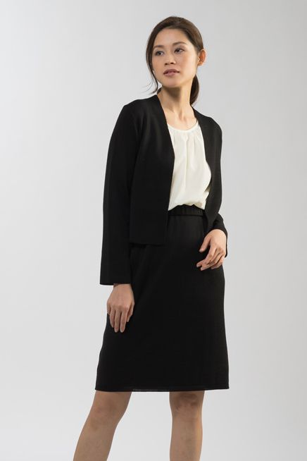 【ストレッチシフォン 】 ウォッシャブルニット ブラウジングワンピース
