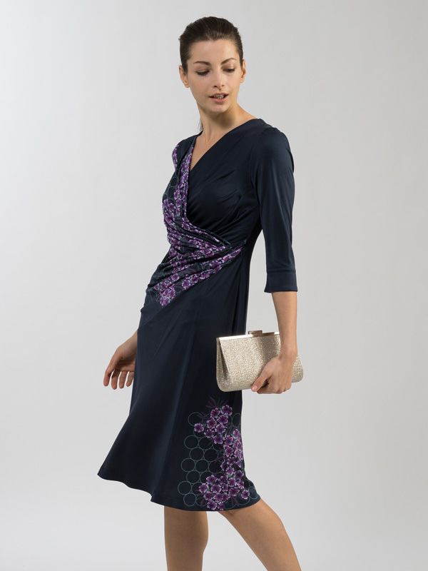 Silk Edo Murasaki Waist-gathered Dress