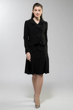 Black Stretch Frill Jacket