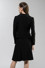 Black Stretch Frill Jacket