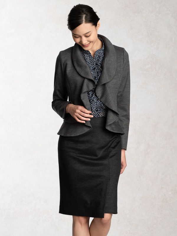 Medium Gray Ruffle Jacket