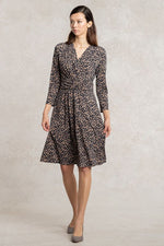 Caramel Geo Marilyn Dress