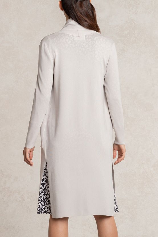 ミストグレー 金沢産カーディガンサイドスリット