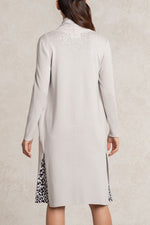 ミストグレー 金沢産カーディガンサイドスリット