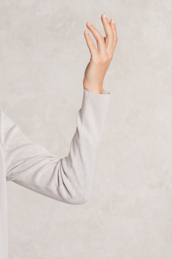 ミストグレー 金沢産カーディガンサイドスリット