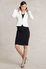 Black V-neck I-line Dress