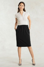 Ice Gray x Black Docking Shell Dress
