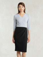 Lilac x Black Asymmetry Dress