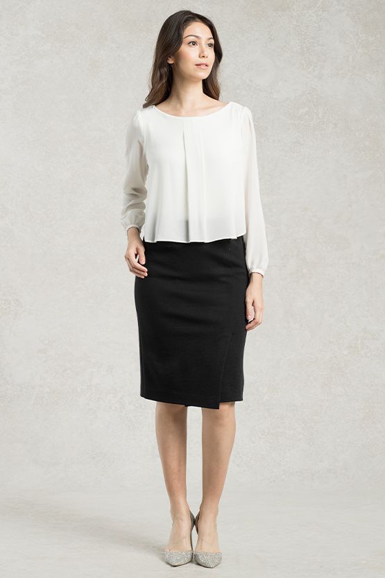Black Wrap Skirt