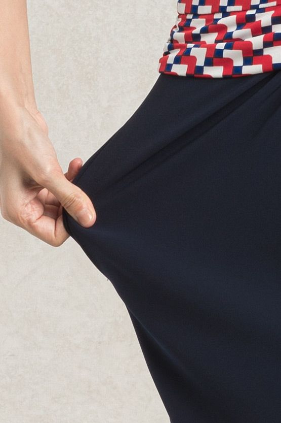 Red Tricolore x Navy Docking Shell Dress