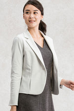 Gray Jacquard Tailored Jacket