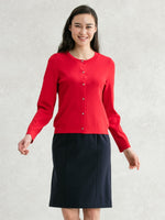 Navy V-neck I-line Dress