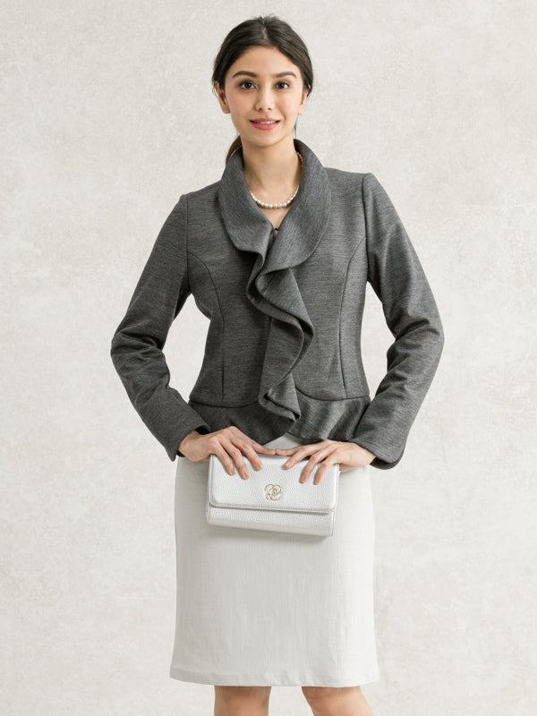 Medium Gray Ruffle Jacket