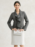 Medium Gray Ruffle Jacket