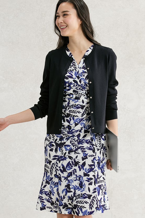 Blue Goldfish Midi Gather Dress