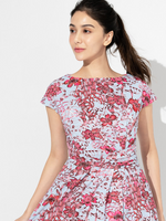 【和柄】 「撫子」琉球紅型 Aライン女優ワンピース