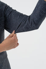 Stretch Jacquard:Navy Ocean Four-Pocket Tailored Jacket